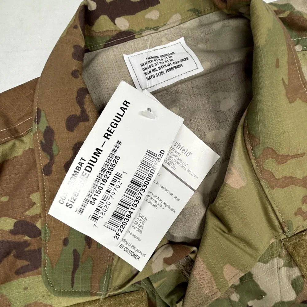US Army Scorpion Combat Uniform‎ Shirt Coat Medium Regular Ribstop Insect NWT